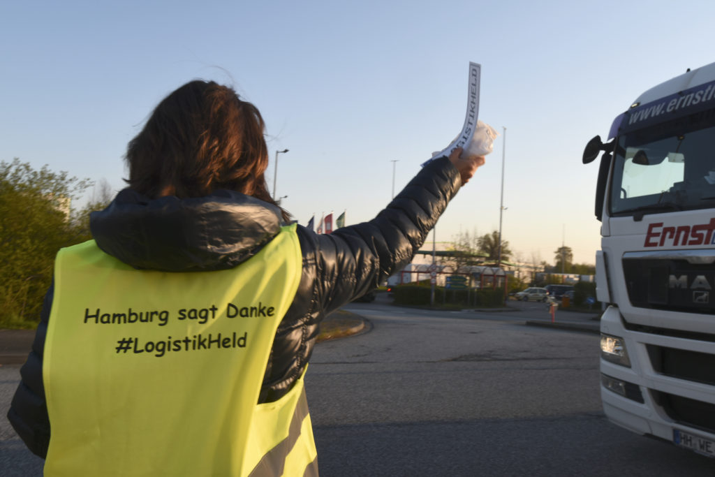 Hamburg sagt Lkw-Fahrern Danke